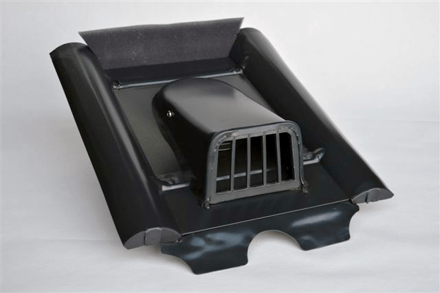 Marzari flat vent, concrete type, black grey