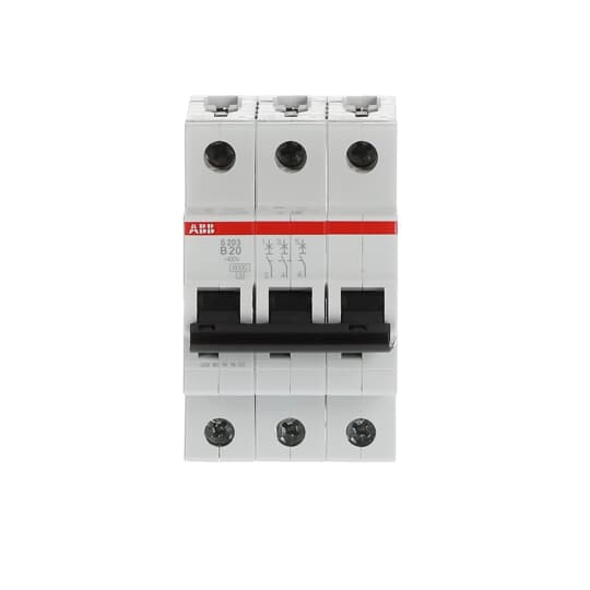 ABB RCCB B20A, 3-pole, 6kA